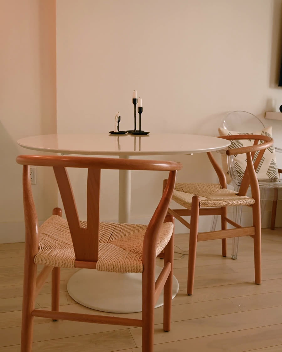 The still that carried "this table wobbled the day i got it and i just leveled it with a folded receipt"